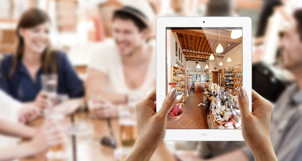 Tour Virtuale a 360 gradi di un negozio su iPad